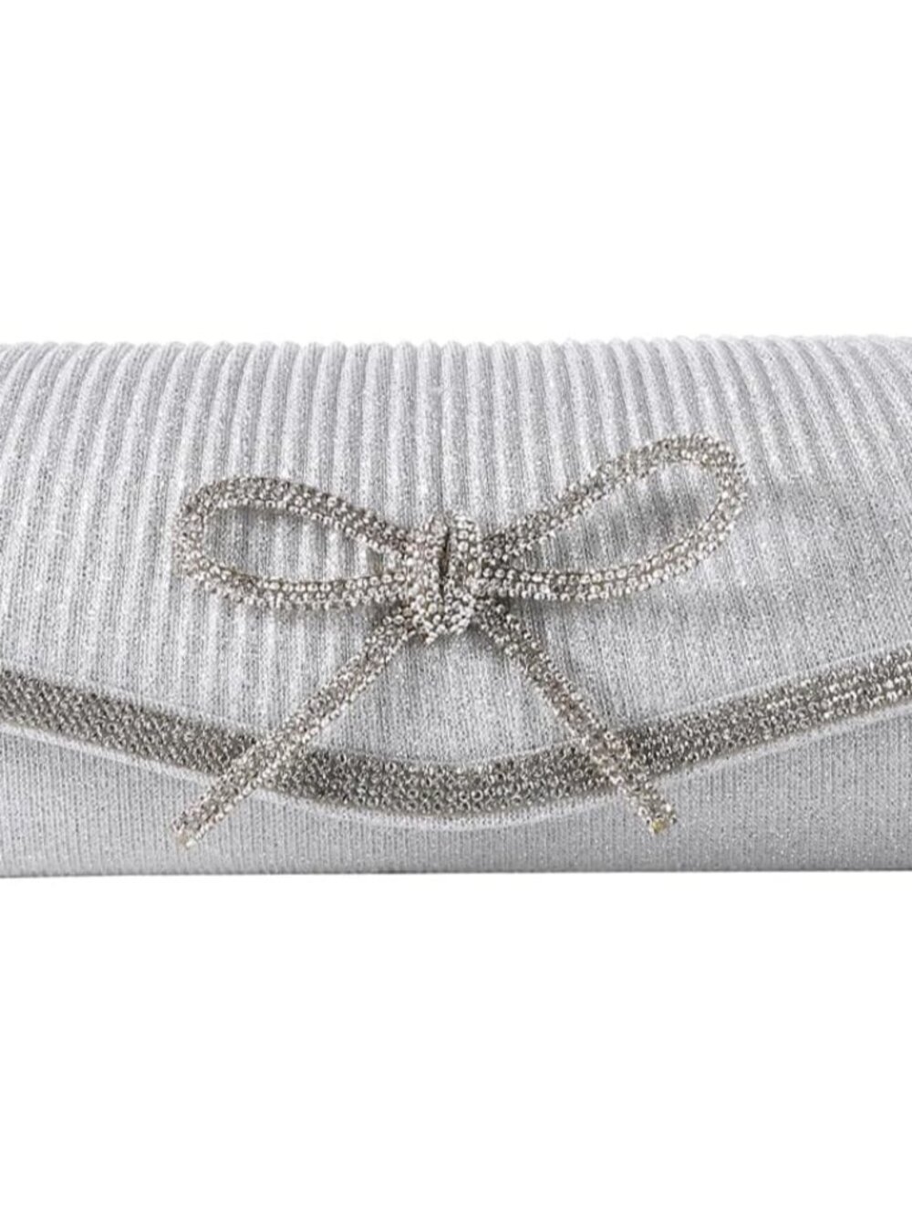 Women's Fashion Bowknot Rhinestone Evening Handbag Ladies' Shiny Clutch Bag